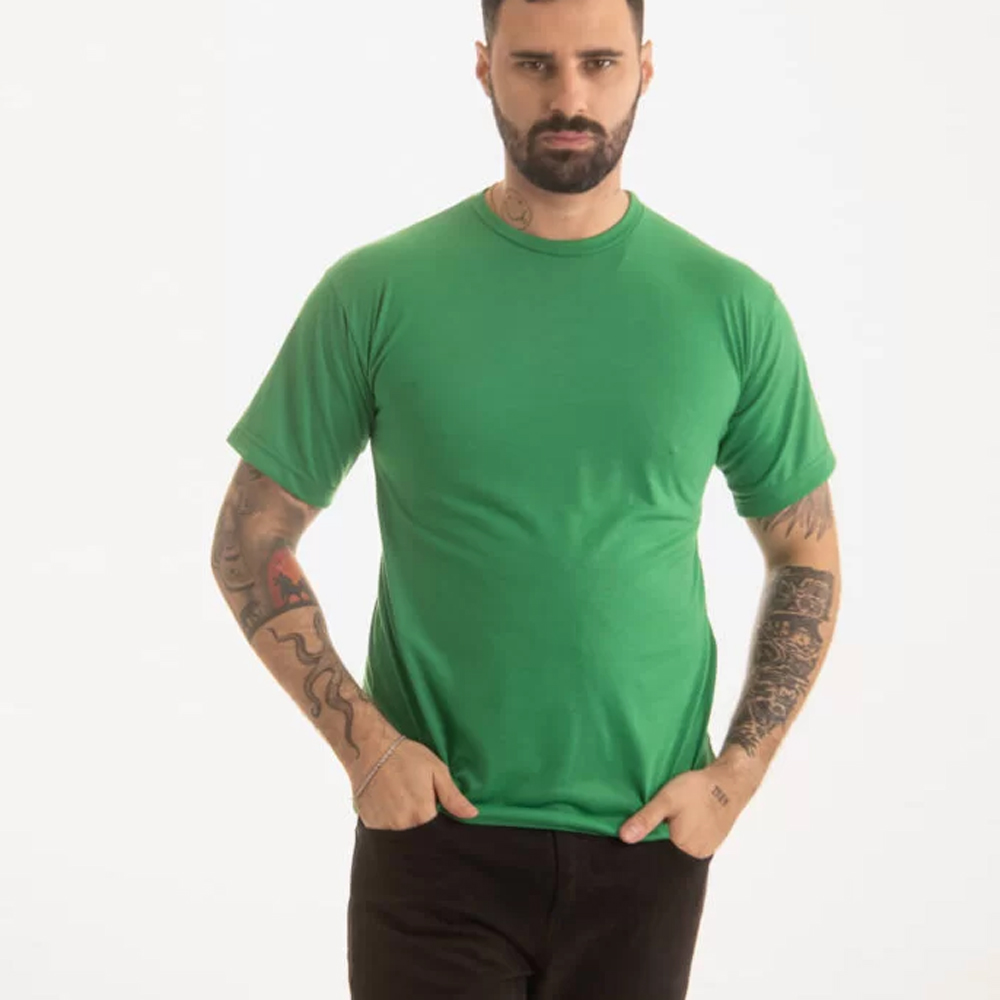 Camiseta de Polyester Personalizada Verde