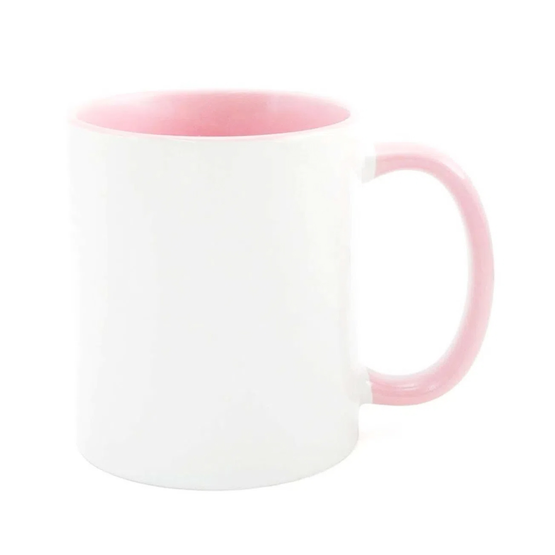 Caneca Personalizada com Alça Rosa