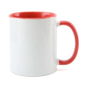 Caneca Personalizada com Alça Vermelha