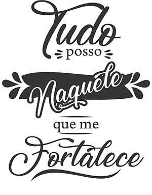 Arte Gospel - Tudo posso naquele que me Fortalece
